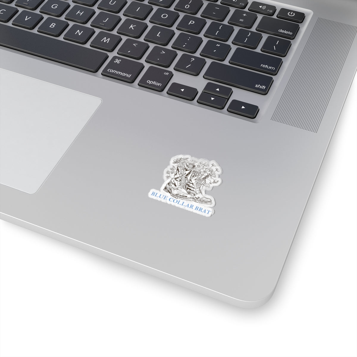 Blue Collar Brat Boot Sticker — Floral Work Boot Kiss-Cut Sticker