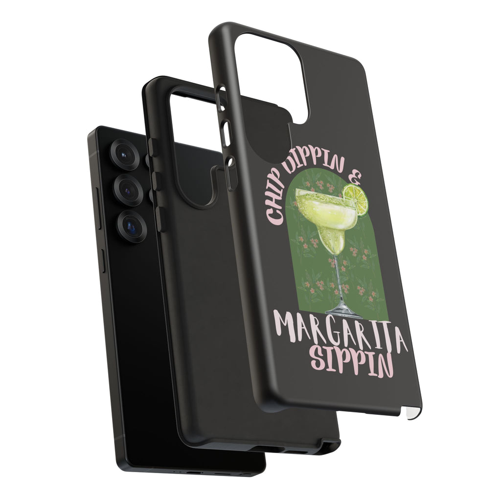 Margarita Sippin' Phone Case – 'Chip Dippin & Margarita Sippin' Cocktail Graphic