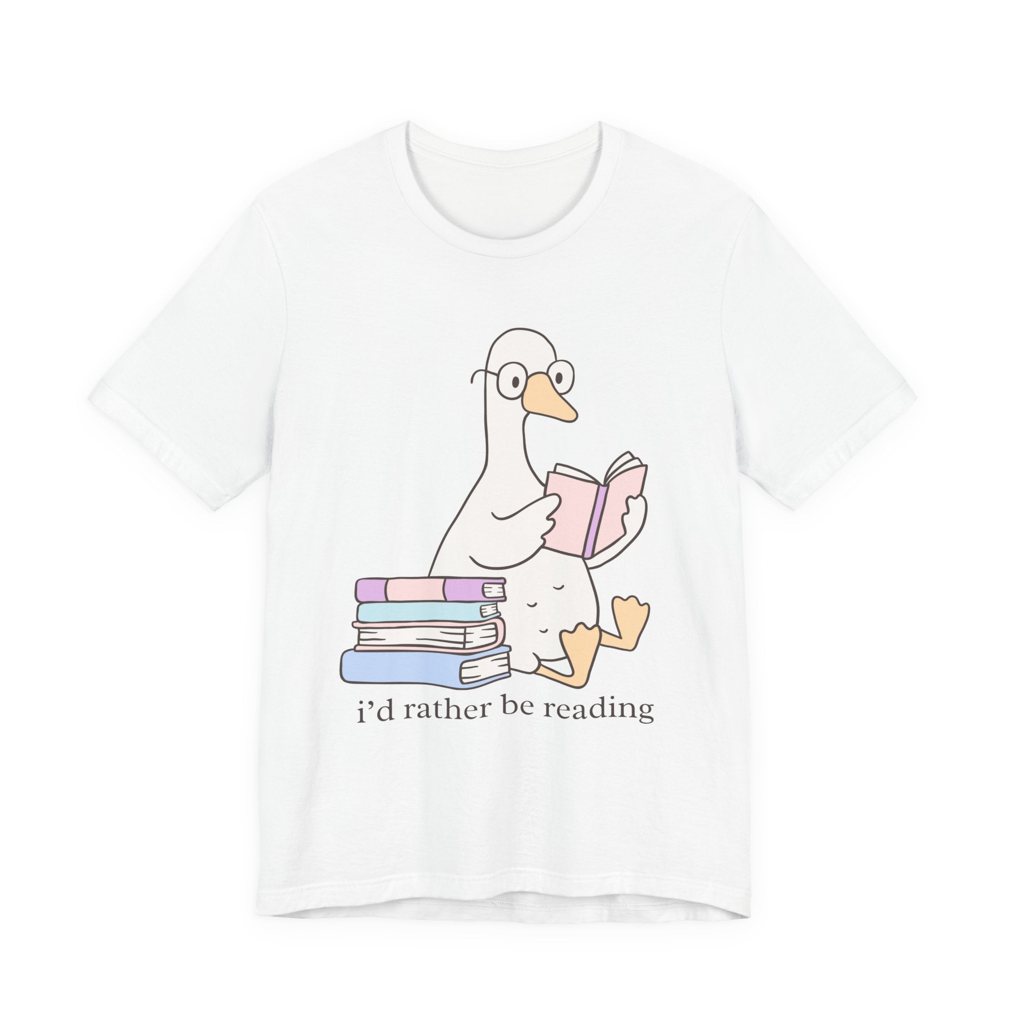 I'd Rather Be Reading Goose T-Shirt — Cute Book Lover Tee