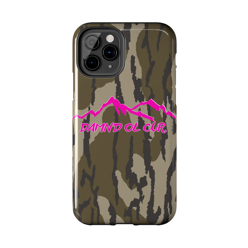 Camo 'Damnd Ol Cur' Tough Phone Case — Pink Mountain Protective Cover