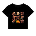 Fall Football Icons Baby Tee — Pumpkins, Bows & Game Day Graphics