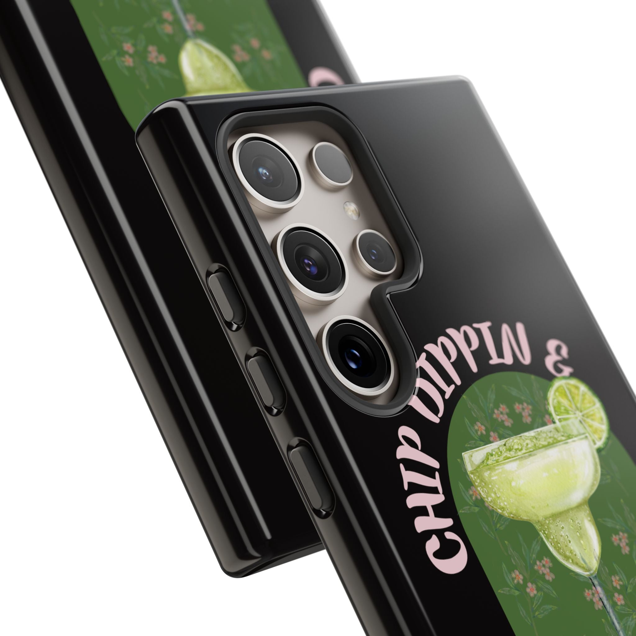 Margarita Sippin' Phone Case – 'Chip Dippin & Margarita Sippin' Cocktail Graphic