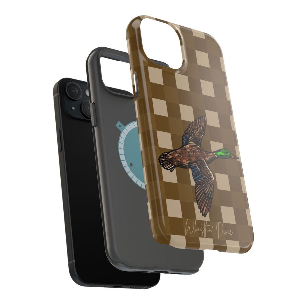 Duck Plaid Magnetic Impact-Resistant Phone Case