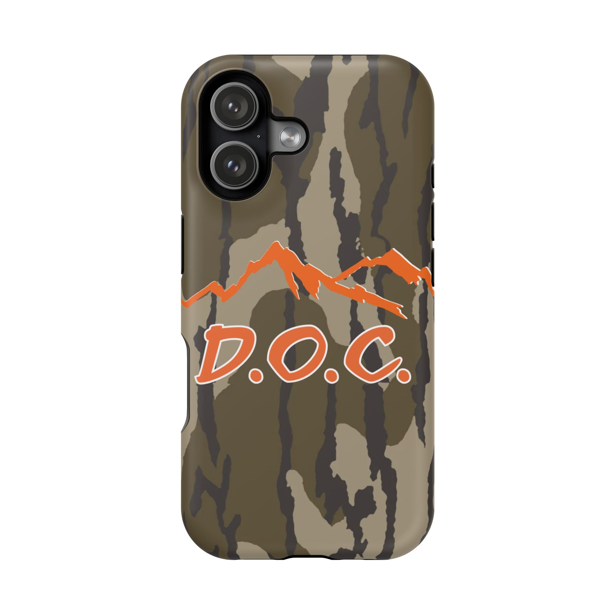 Camouflage Impact-Resistant Phone Case — D.O.C. Mountain Logo