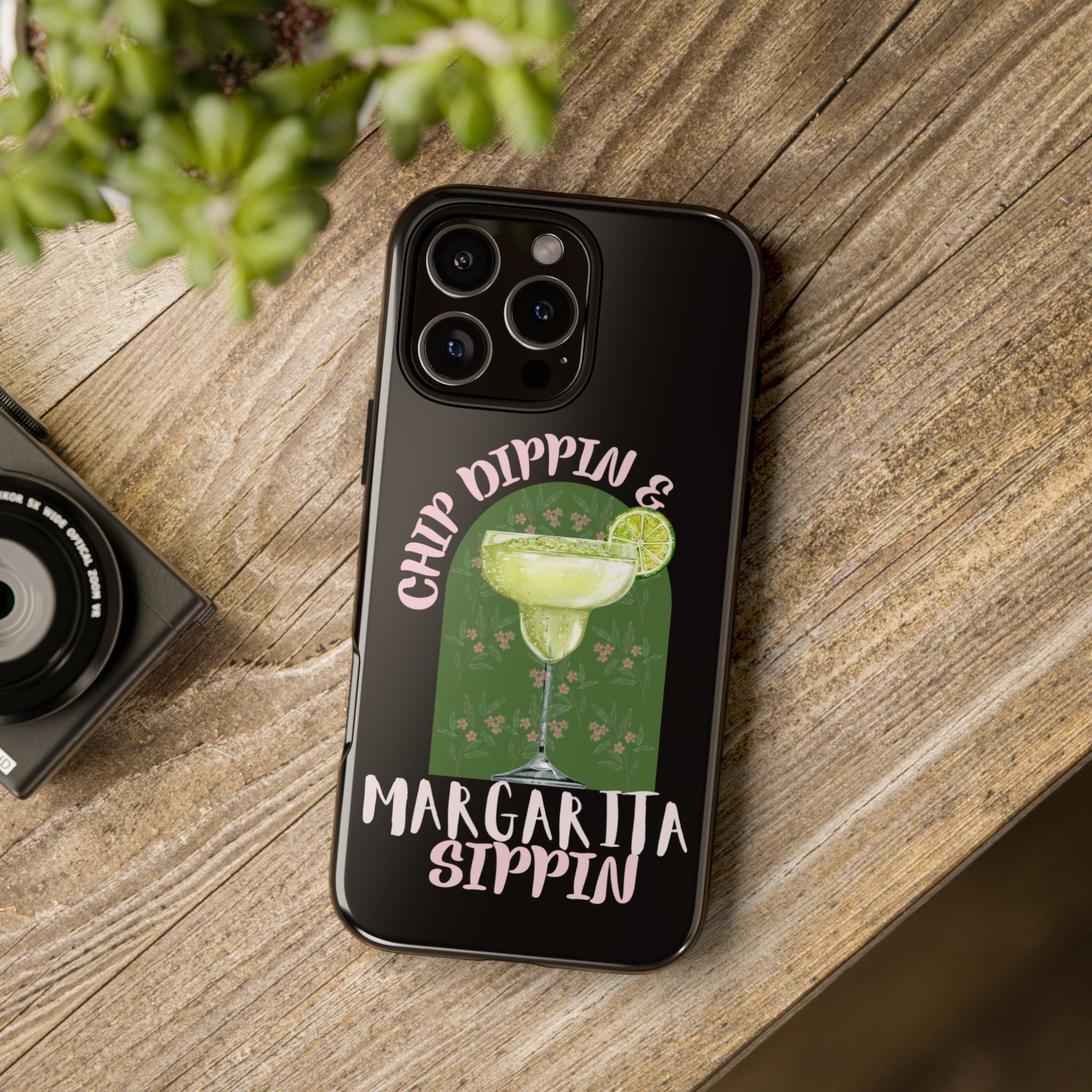 Margarita Sippin' Phone Case – 'Chip Dippin & Margarita Sippin' Cocktail Graphic
