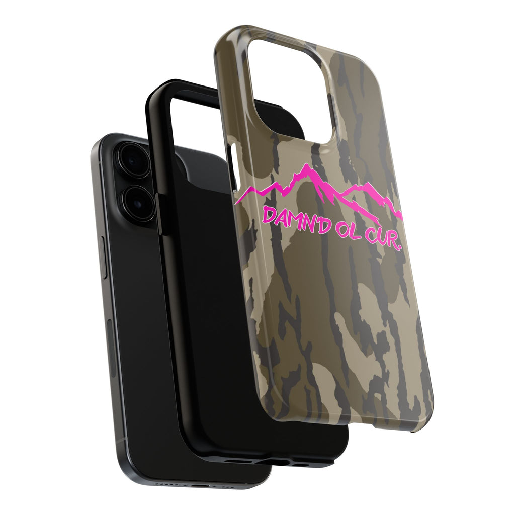 Camo 'Damnd Ol Cur' Tough Phone Case — Pink Mountain Protective Cover