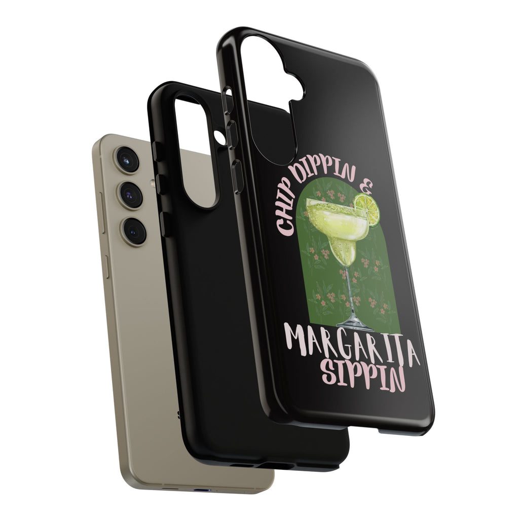 Margarita Sippin' Phone Case – 'Chip Dippin & Margarita Sippin' Cocktail Graphic