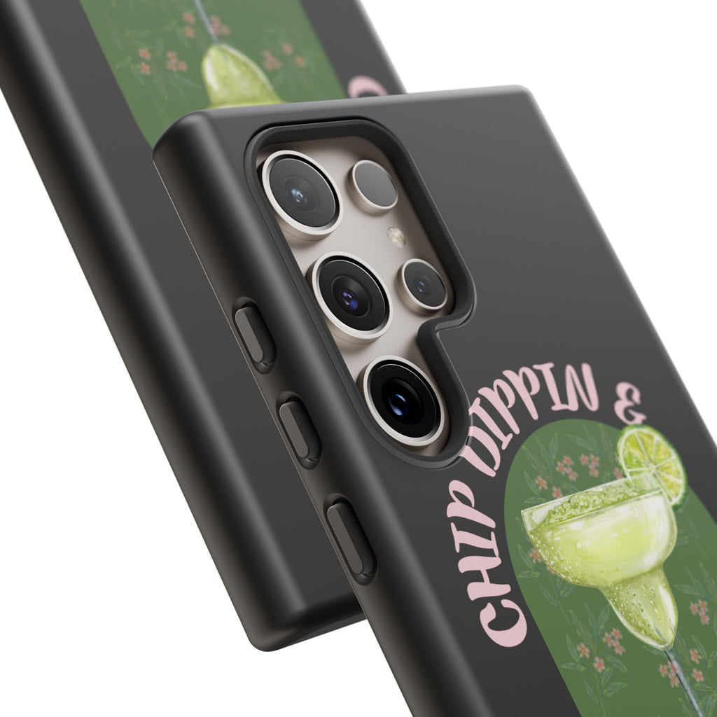 Margarita Sippin' Phone Case – 'Chip Dippin & Margarita Sippin' Cocktail Graphic