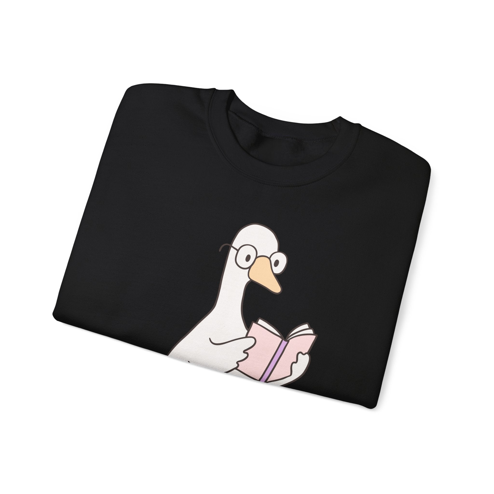 Reading Goose Sweatshirt — "I'd Rather Be Reading" Cozy Book Lover Crewneck