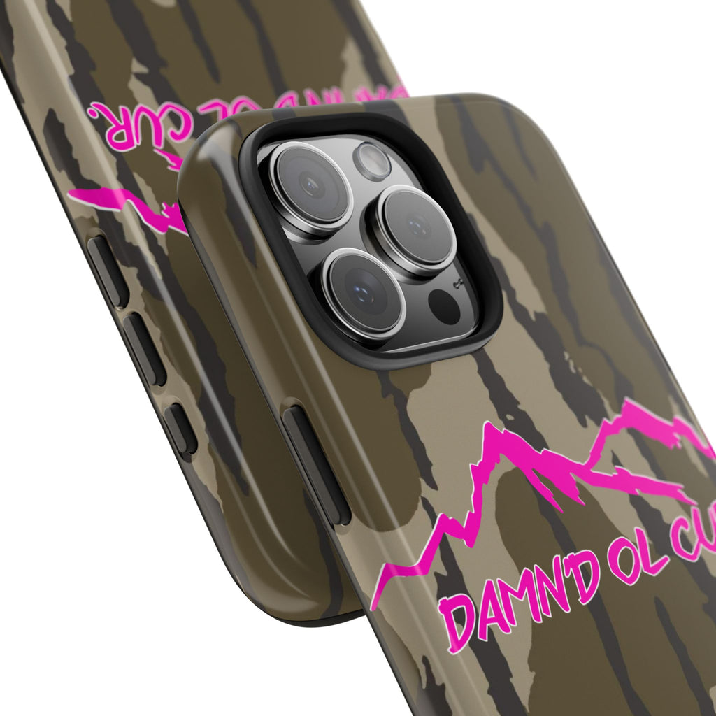 Camo 'Damnd Ol Cur' Tough Phone Case — Pink Mountain Protective Cover
