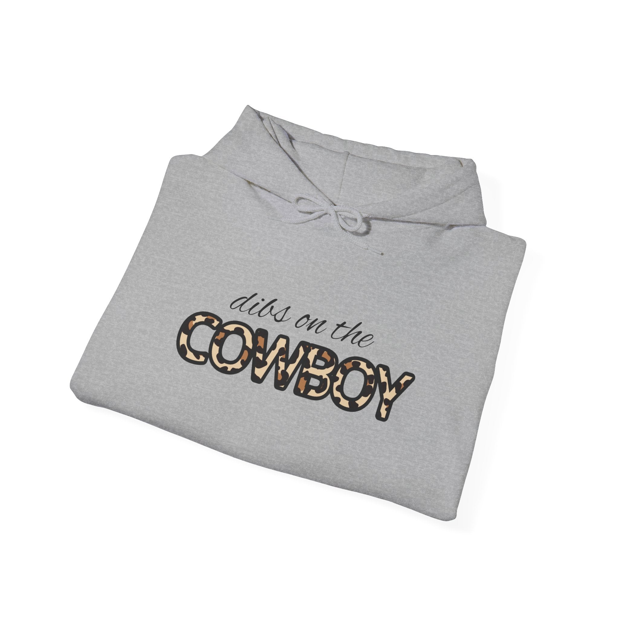 Dibs on the Cowboy Hoodie — Leopard Print Western Graphic Sweatshirt