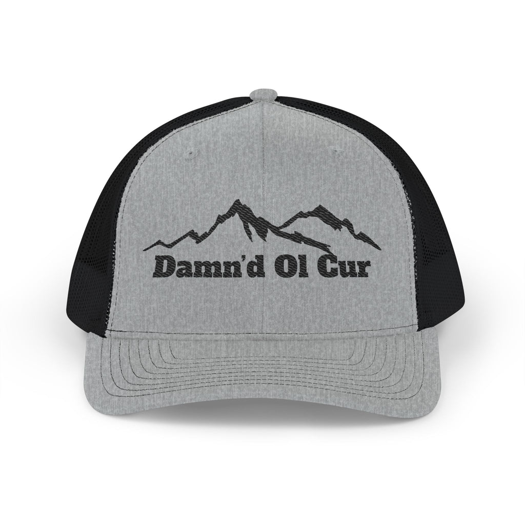 Damn'd Ol Cur Trucker Cap -Mountain Snapback Hat