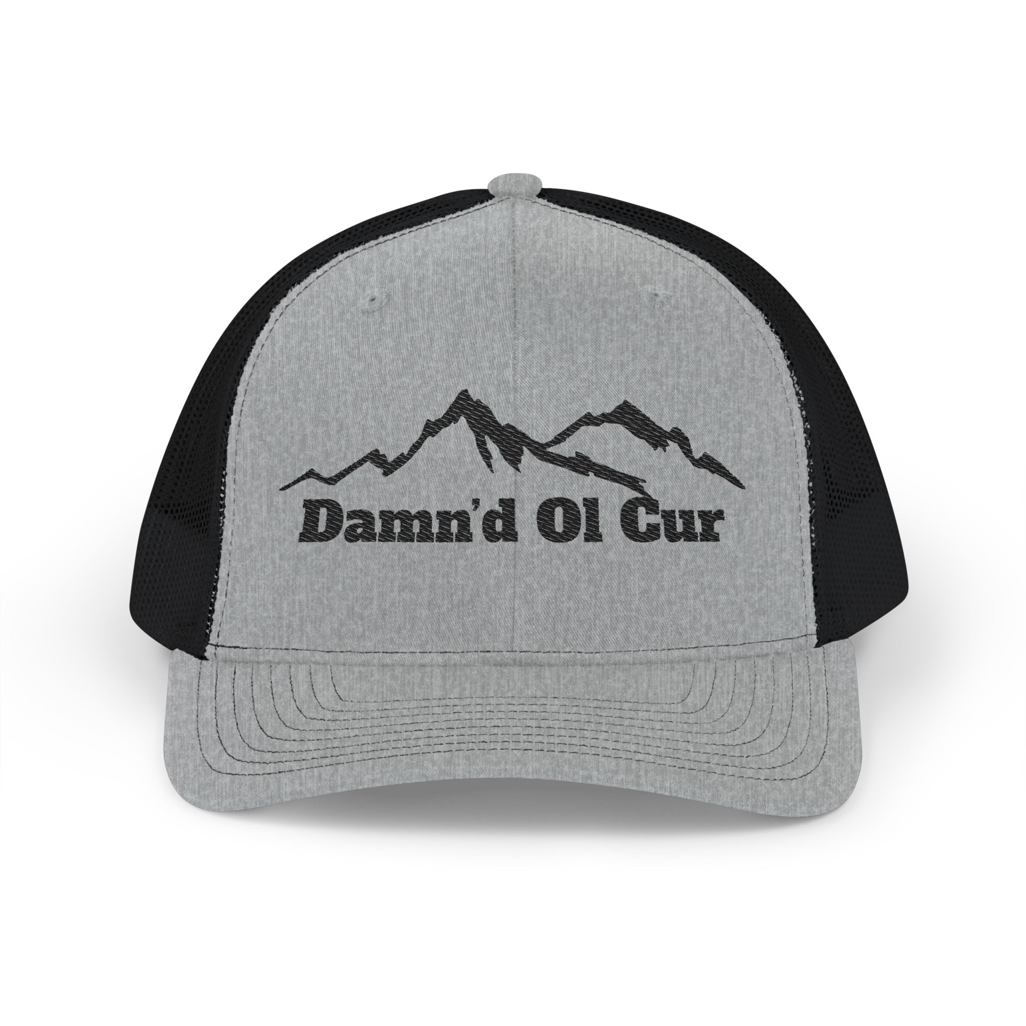 Damn'd Ol Cur Trucker Cap -Mountain Snapback Hat