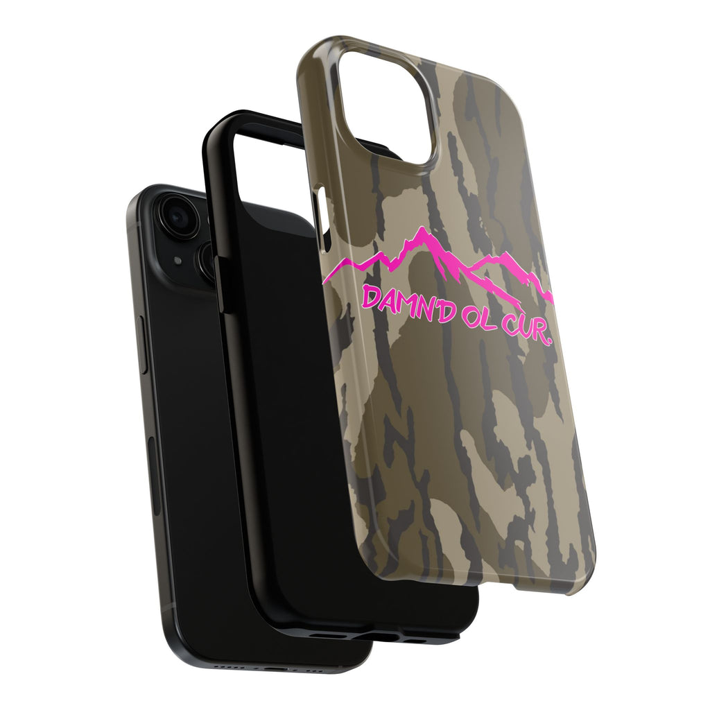 Camo 'Damnd Ol Cur' Tough Phone Case — Pink Mountain Protective Cover