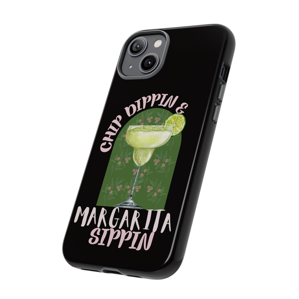 Margarita Sippin' Phone Case – 'Chip Dippin & Margarita Sippin' Cocktail Graphic