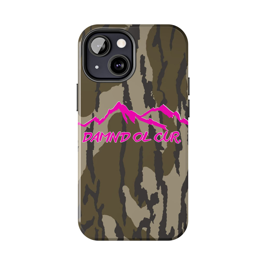 Camo 'Damnd Ol Cur' Tough Phone Case — Pink Mountain Protective Cover