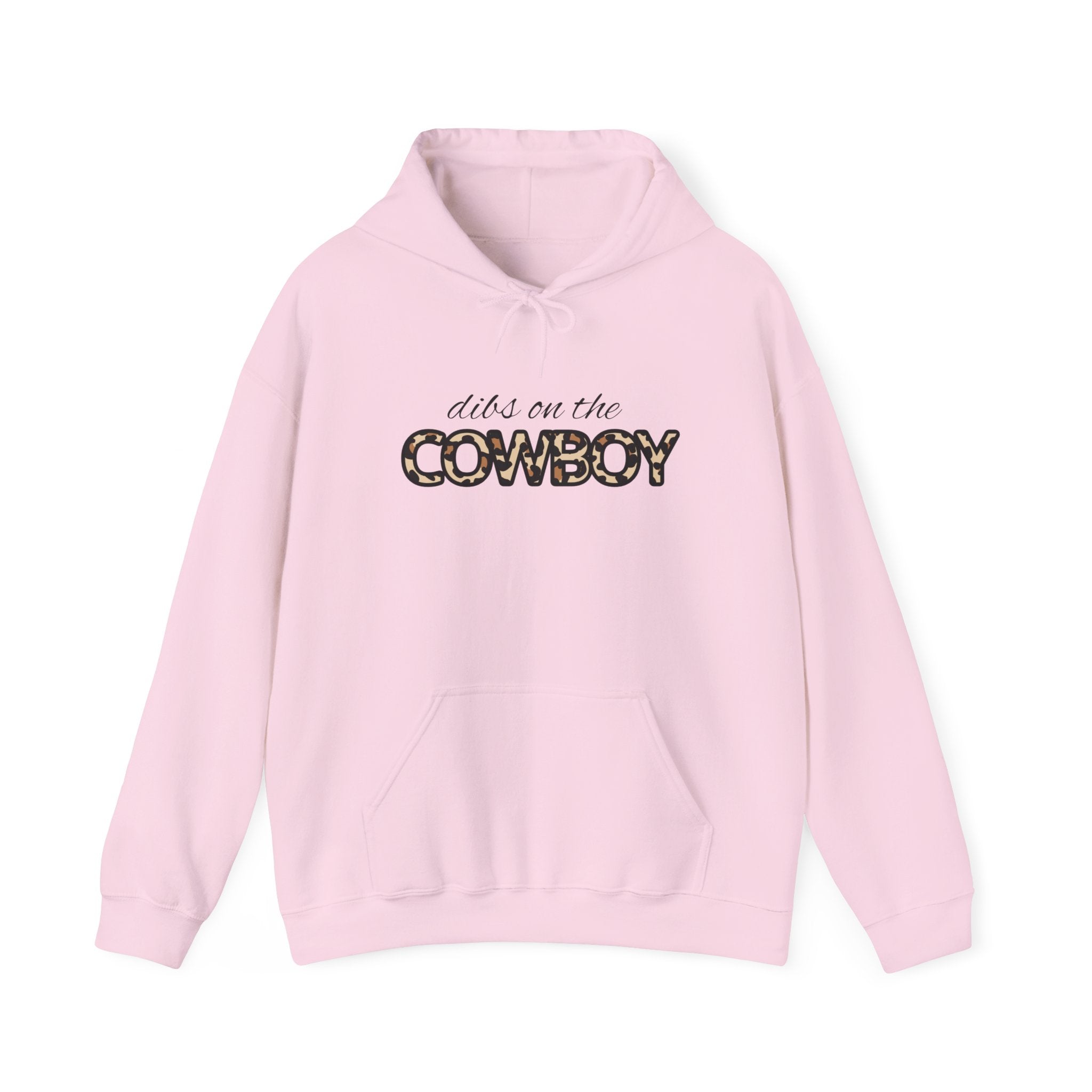 Dibs On The Cowboy Leopard-Print Hoodie – Western Cowgirl Graphic Sweatshirt