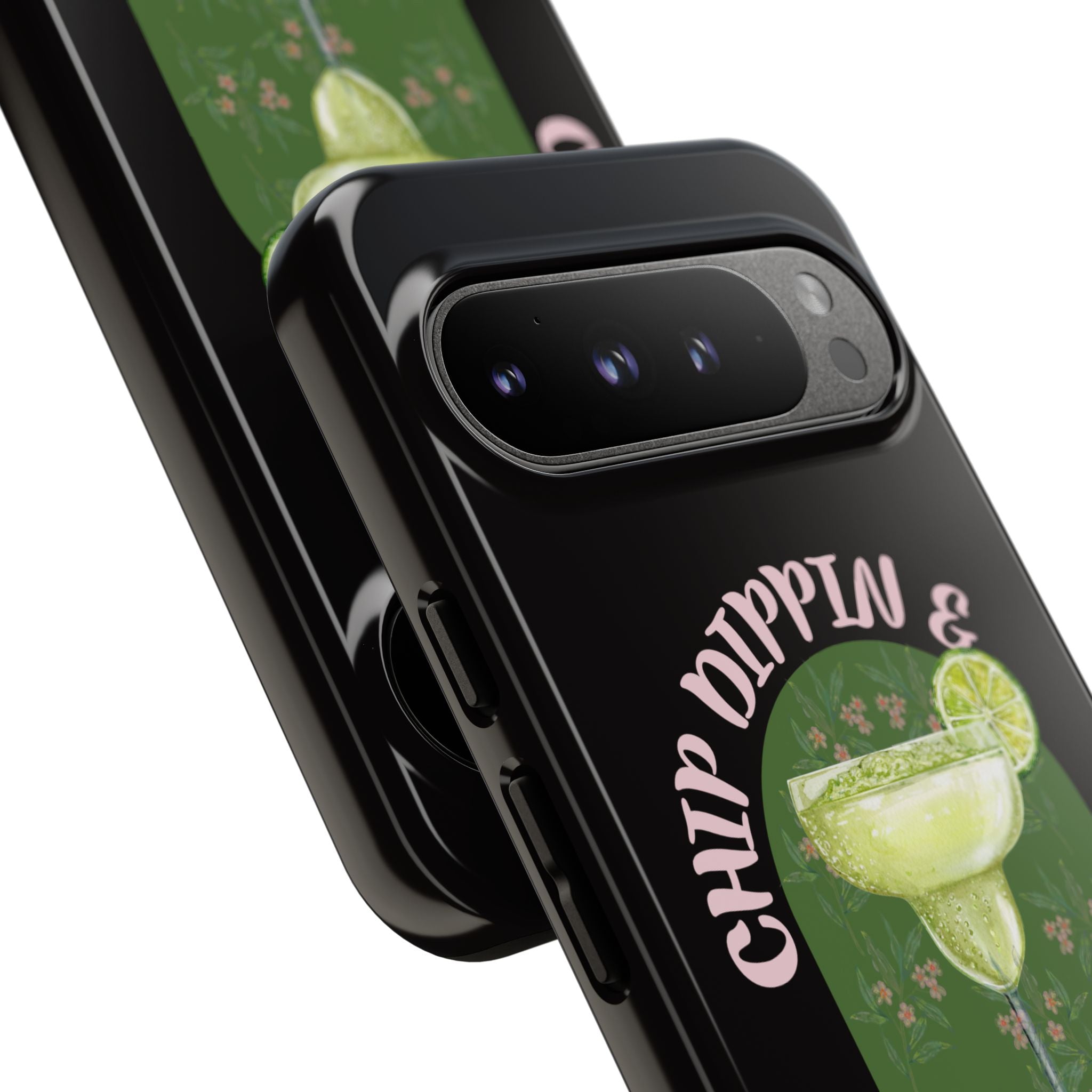Margarita Sippin' Phone Case – 'Chip Dippin & Margarita Sippin' Cocktail Graphic