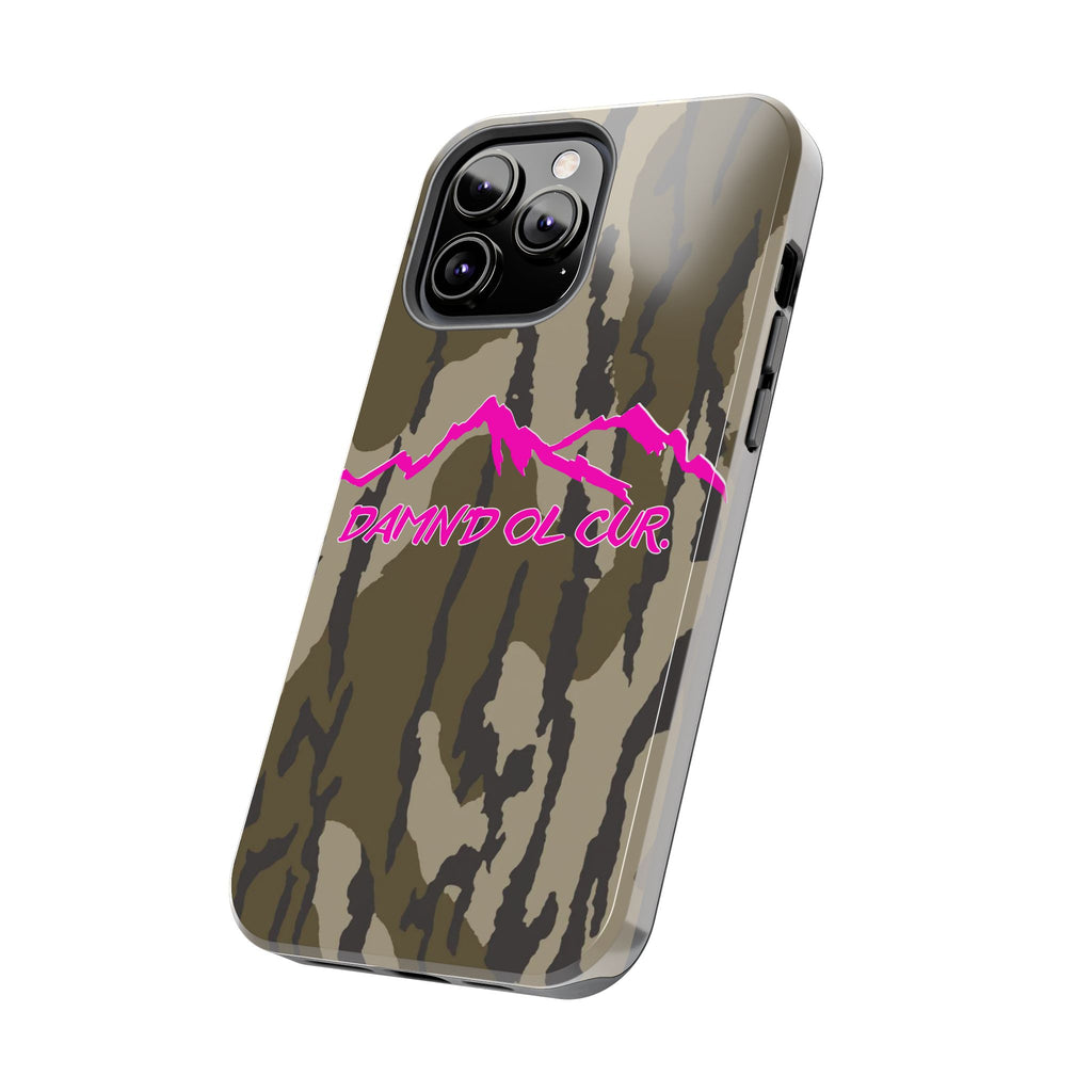 Camo 'Damnd Ol Cur' Tough Phone Case — Pink Mountain Protective Cover