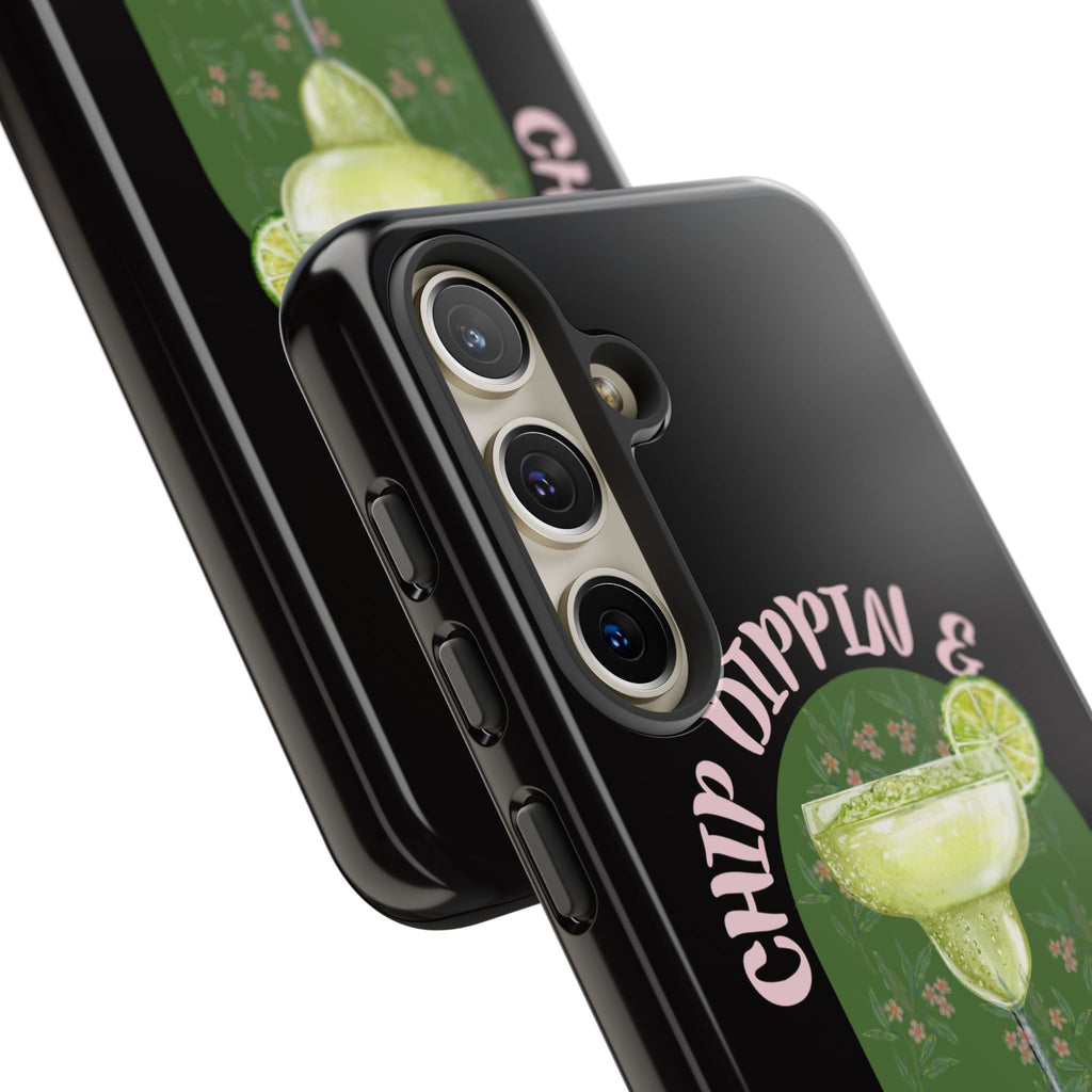 Margarita Sippin' Phone Case – 'Chip Dippin & Margarita Sippin' Cocktail Graphic