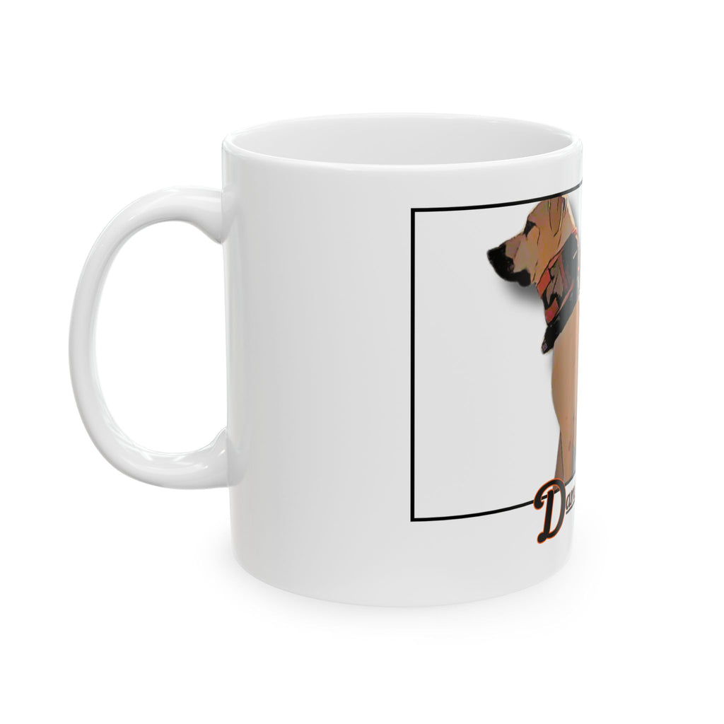 Dog Lover Ceramic Mug – 'Damn'd Ol Cur Co.'  Art Coffee Cup (11oz/15oz)