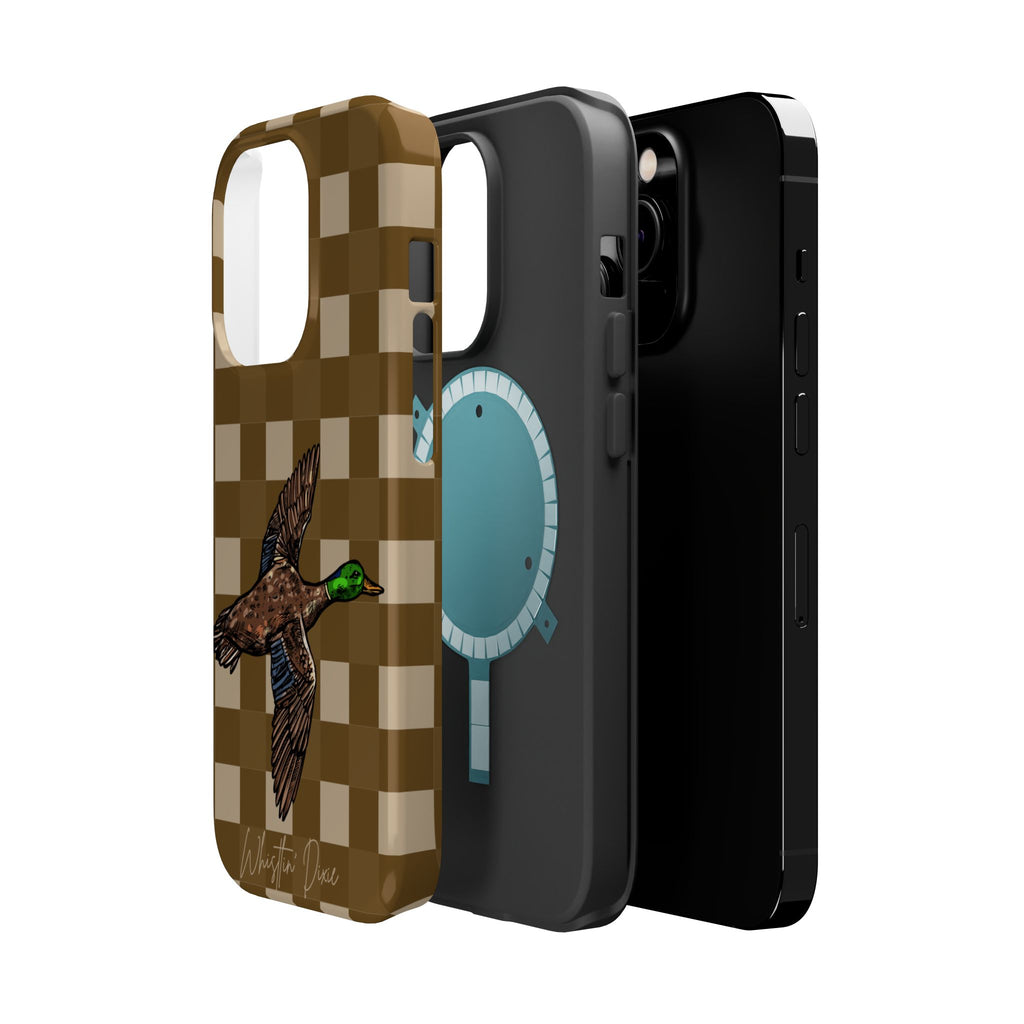 Duck Plaid Magnetic Impact-Resistant Phone Case