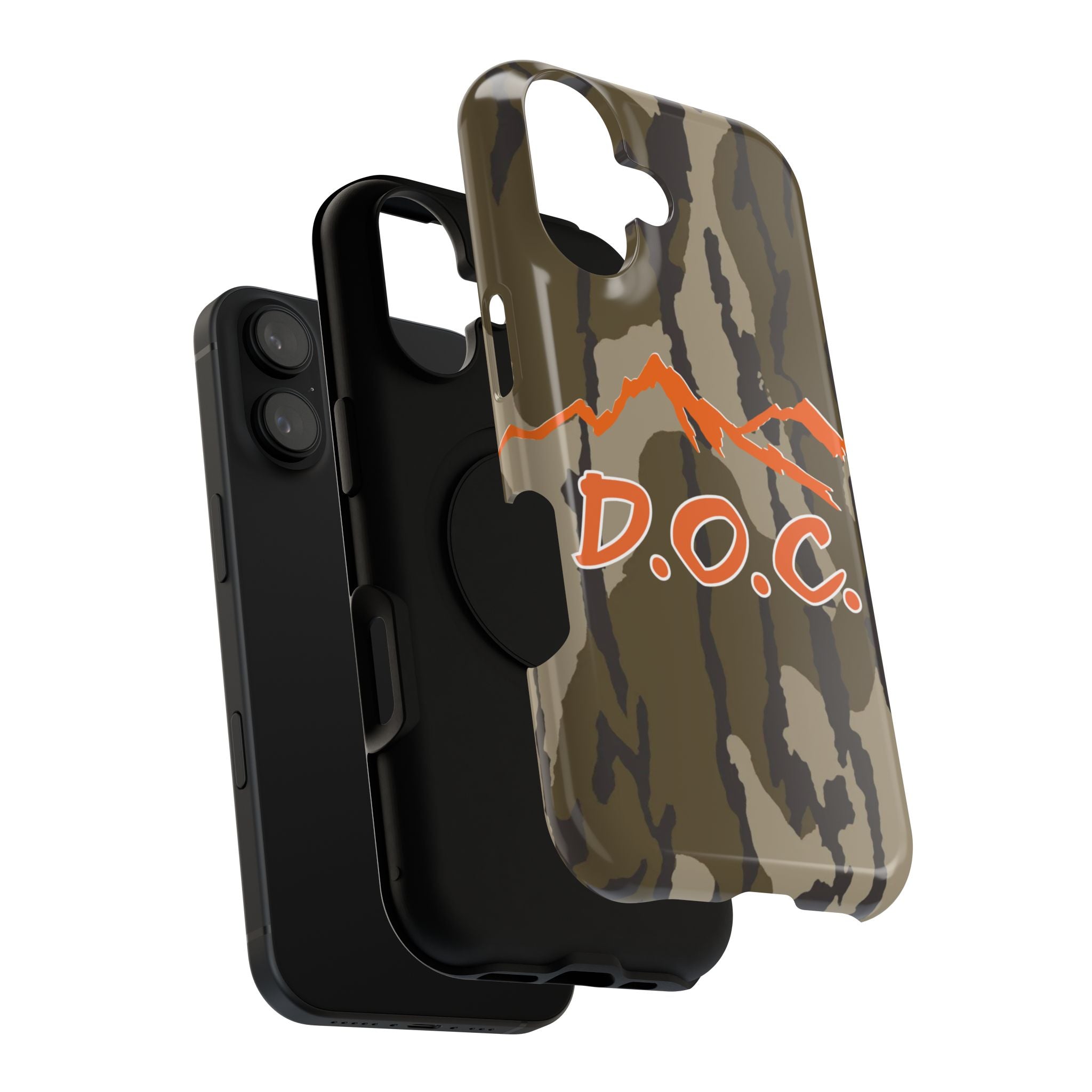 Camouflage Impact-Resistant Phone Case — D.O.C. Mountain Logo