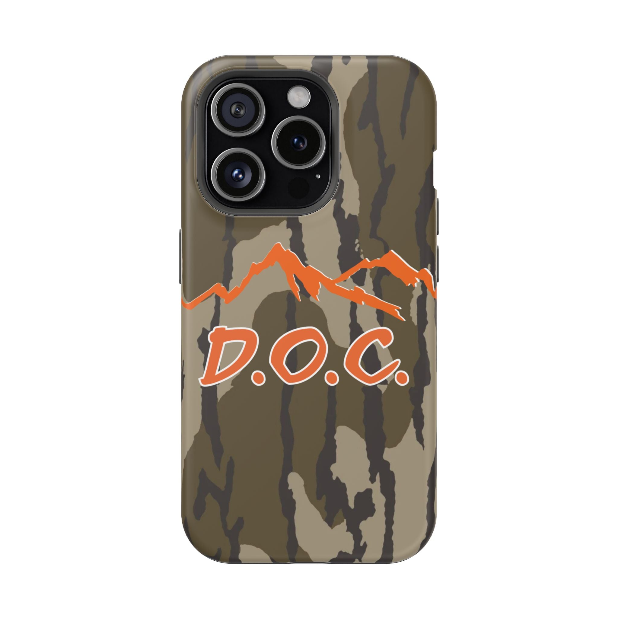 Camouflage Impact-Resistant Phone Case — D.O.C. Mountain Logo