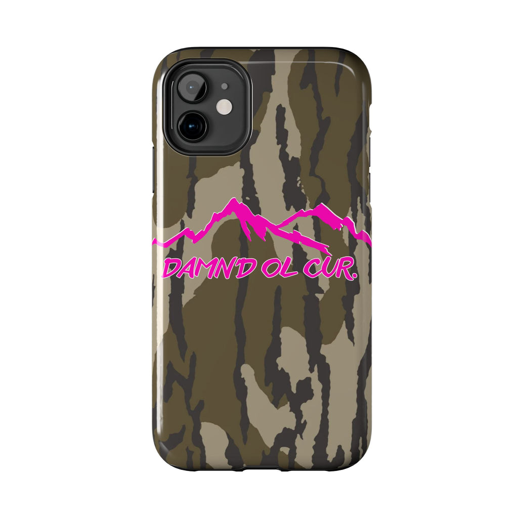 Camo 'Damnd Ol Cur' Tough Phone Case — Pink Mountain Protective Cover