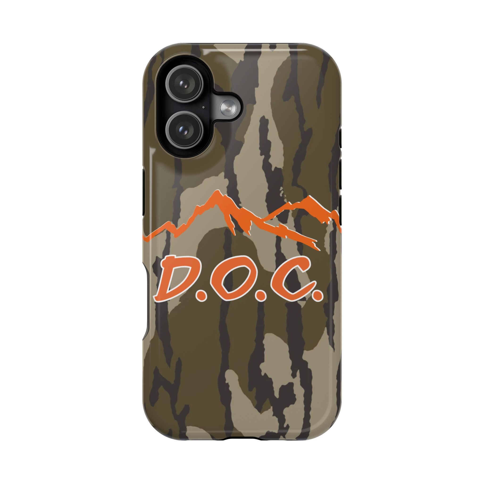 Camouflage Impact-Resistant Phone Case — D.O.C. Mountain Logo