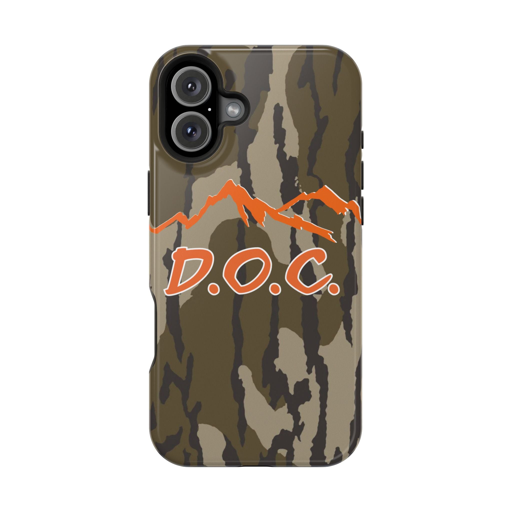 Camouflage Impact-Resistant Phone Case — D.O.C. Mountain Logo