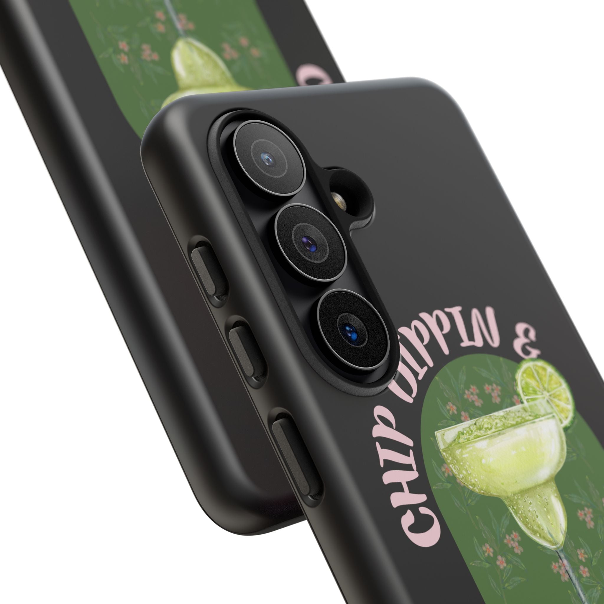 Margarita Sippin' Phone Case – 'Chip Dippin & Margarita Sippin' Cocktail Graphic