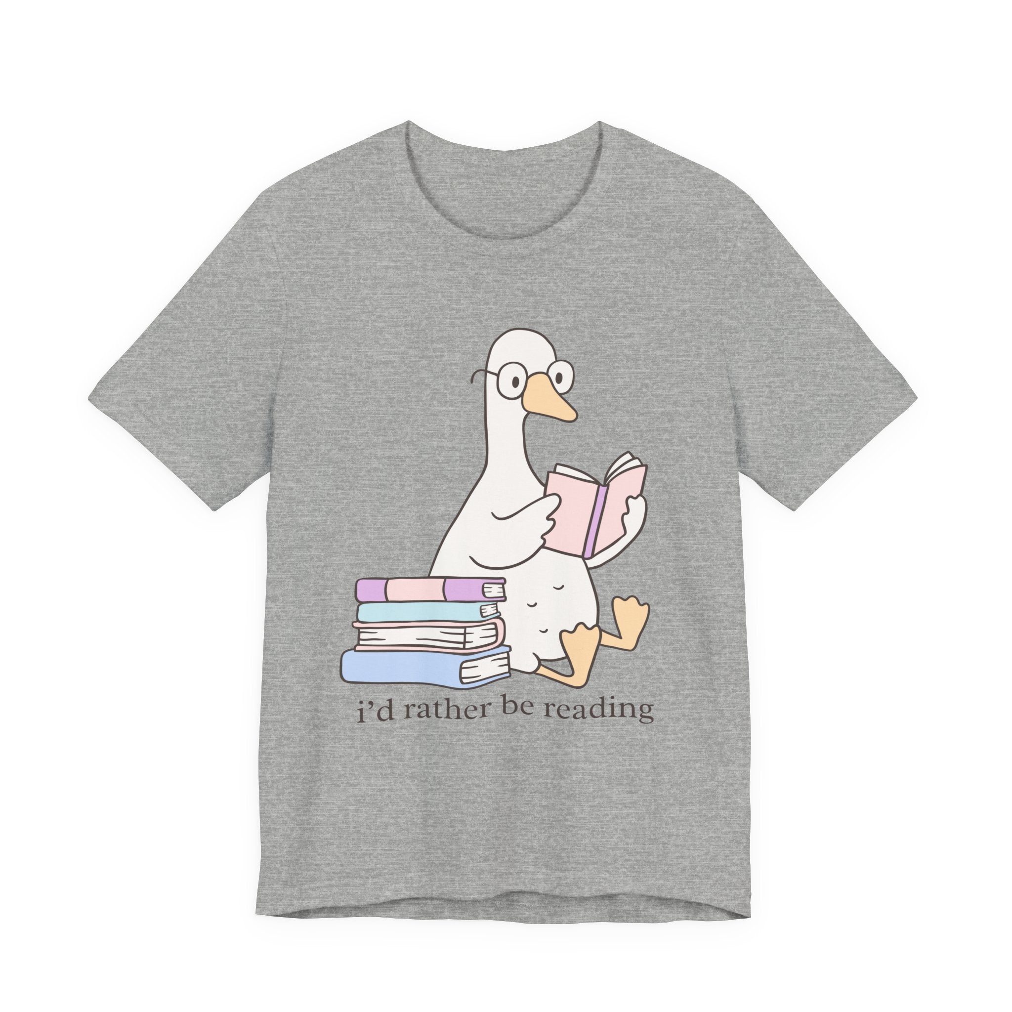 I'd Rather Be Reading Goose T-Shirt — Cute Book Lover Tee