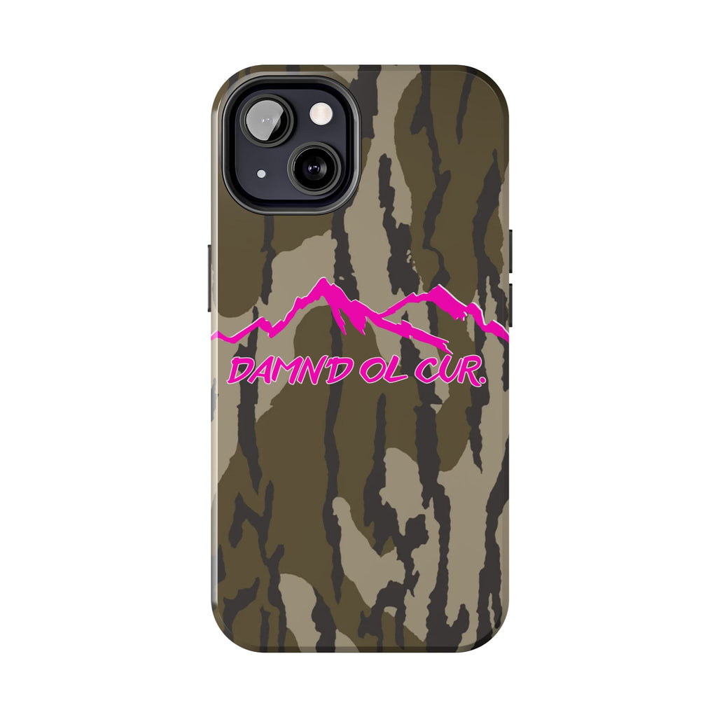 Camo 'Damnd Ol Cur' Tough Phone Case — Pink Mountain Protective Cover