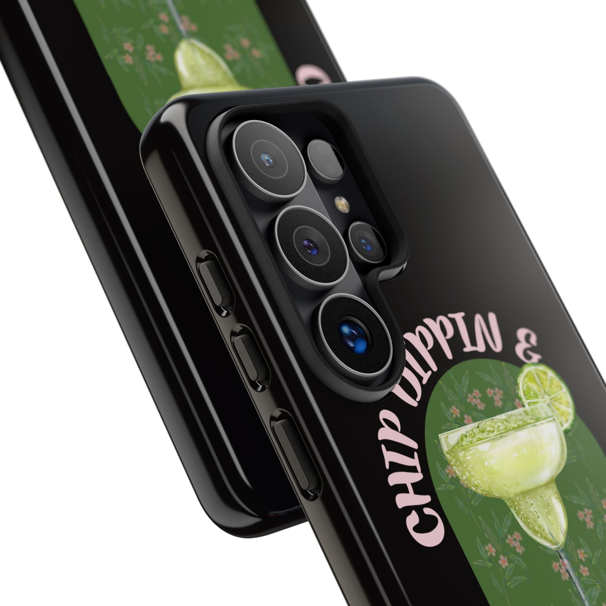 Margarita Sippin' Phone Case – 'Chip Dippin & Margarita Sippin' Cocktail Graphic