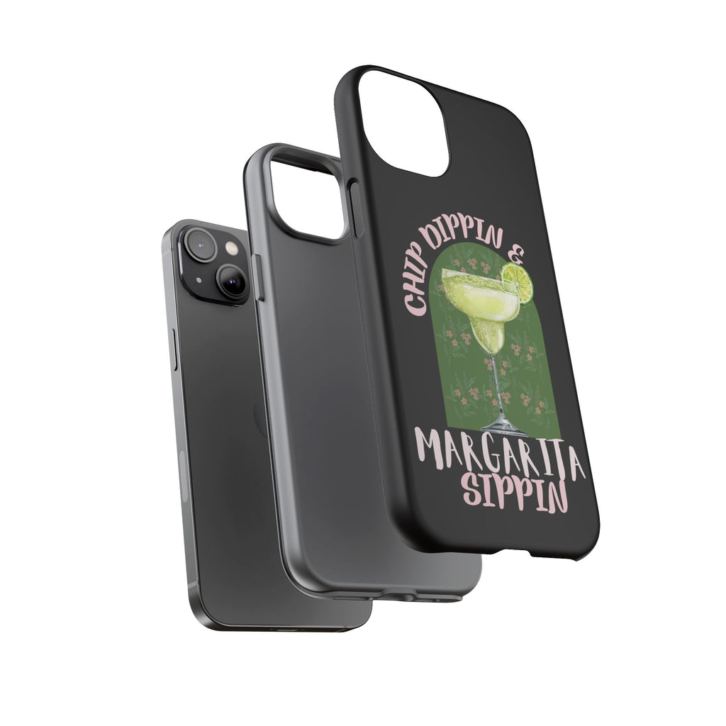Margarita Sippin' Phone Case – 'Chip Dippin & Margarita Sippin' Cocktail Graphic