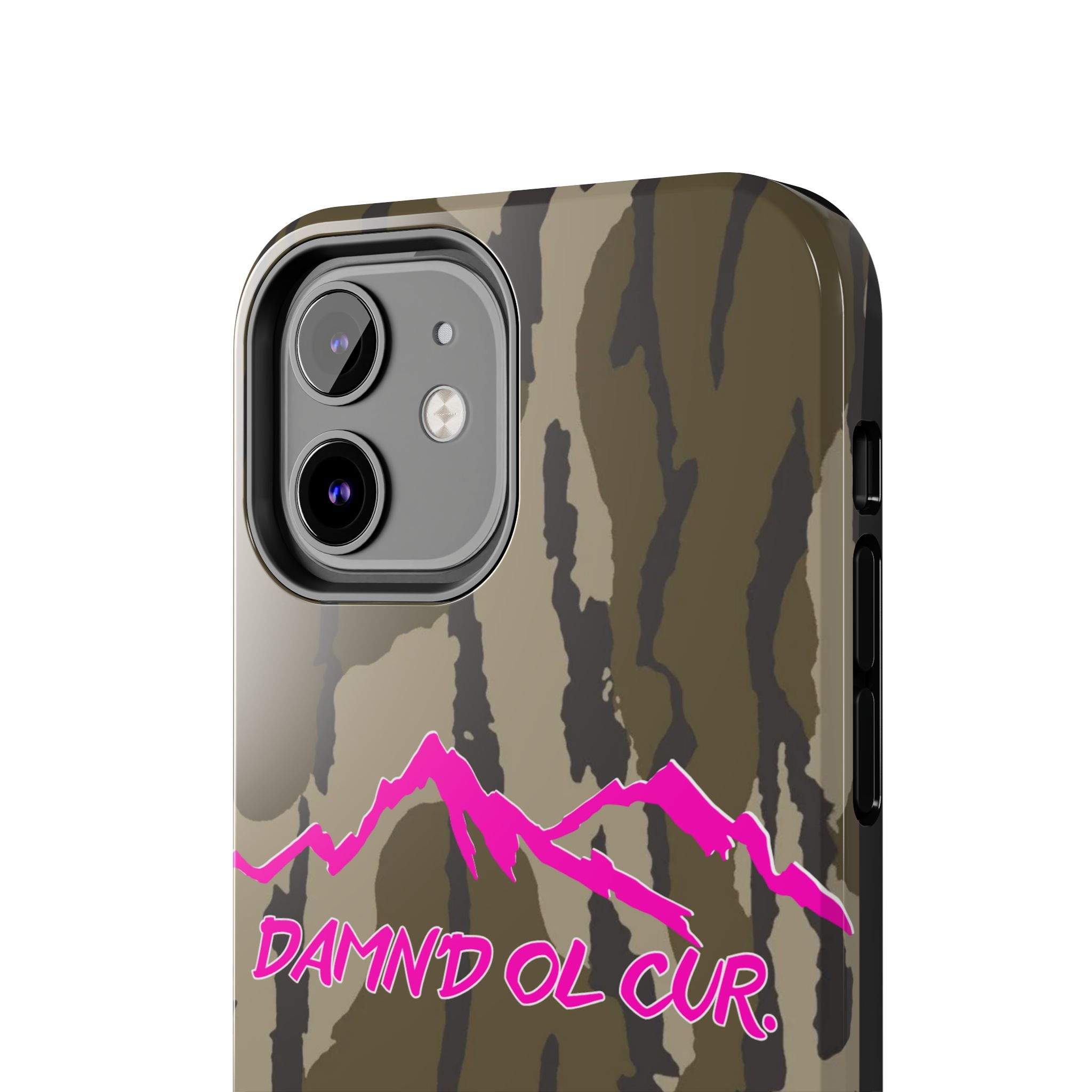 Camo 'Damnd Ol Cur' Tough Phone Case — Pink Mountain Protective Cover