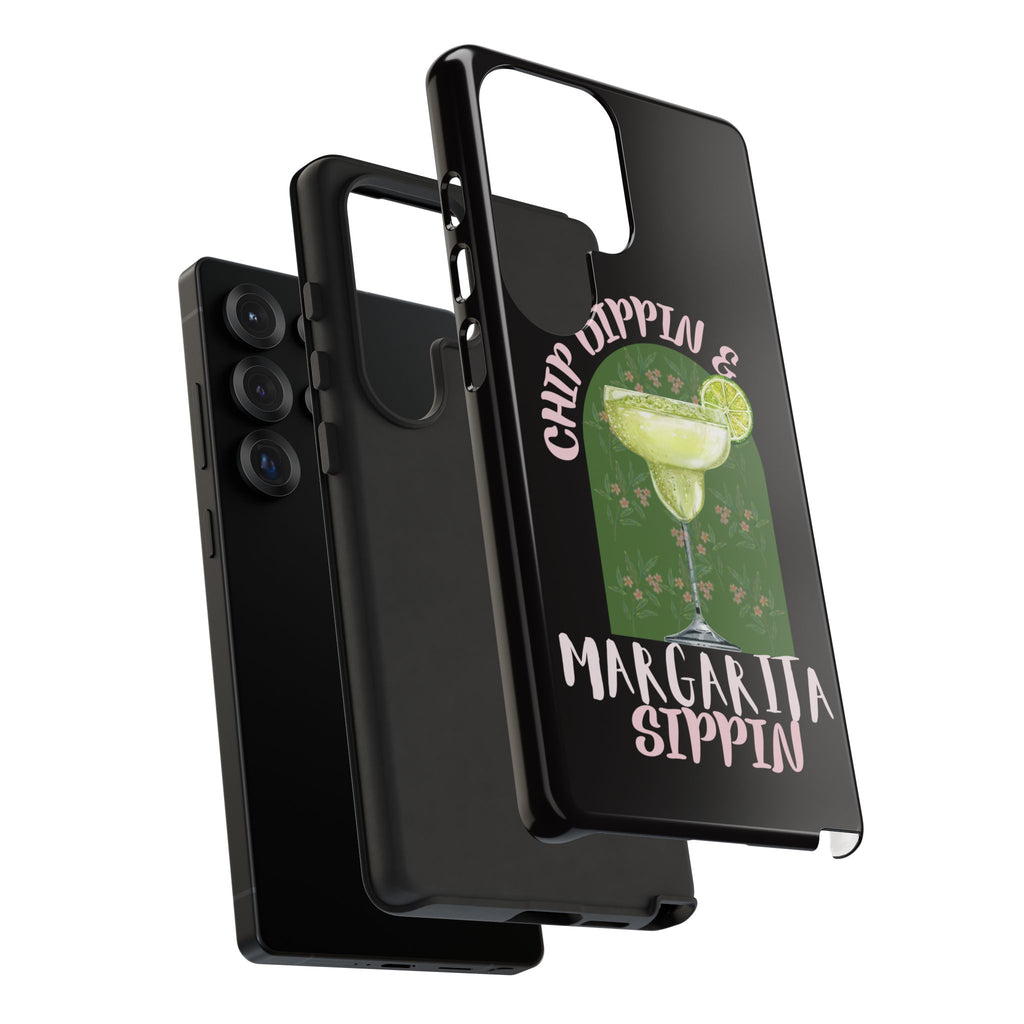 Margarita Sippin' Phone Case – 'Chip Dippin & Margarita Sippin' Cocktail Graphic