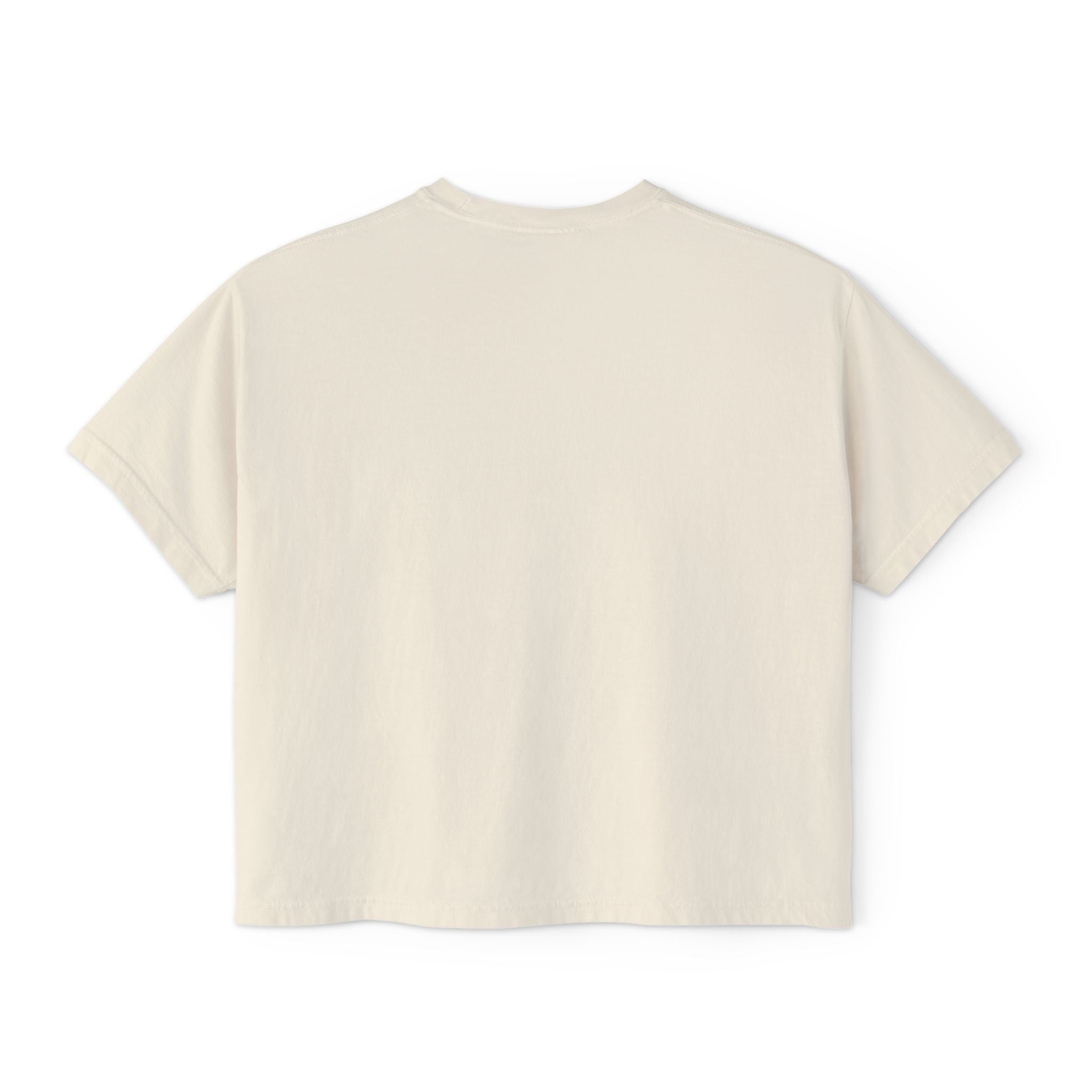 Camo Bow Women's Boxy Tee — Trendy Camouflage Bow Graphic Crop T-Shirt