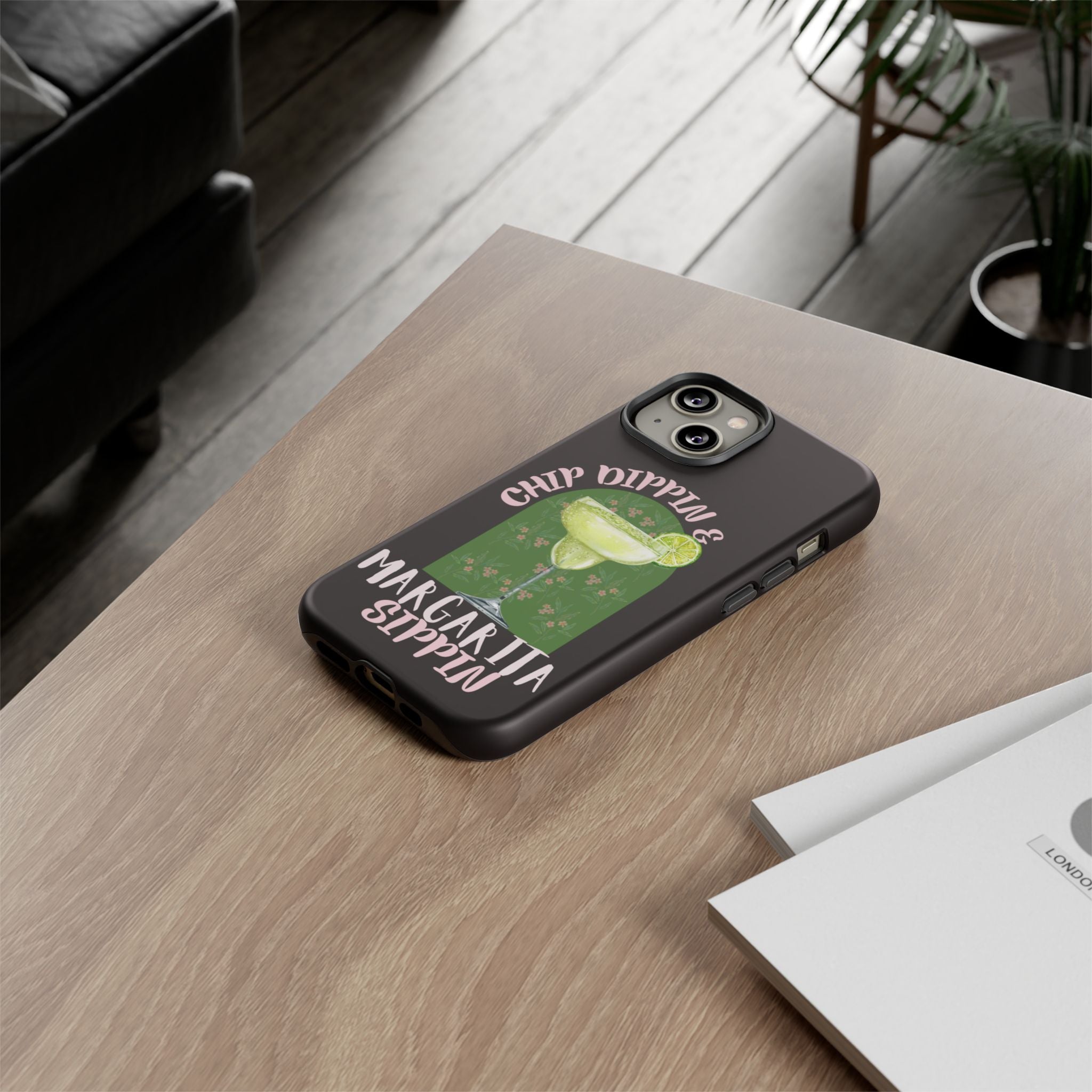 Margarita Sippin' Phone Case – 'Chip Dippin & Margarita Sippin' Cocktail Graphic