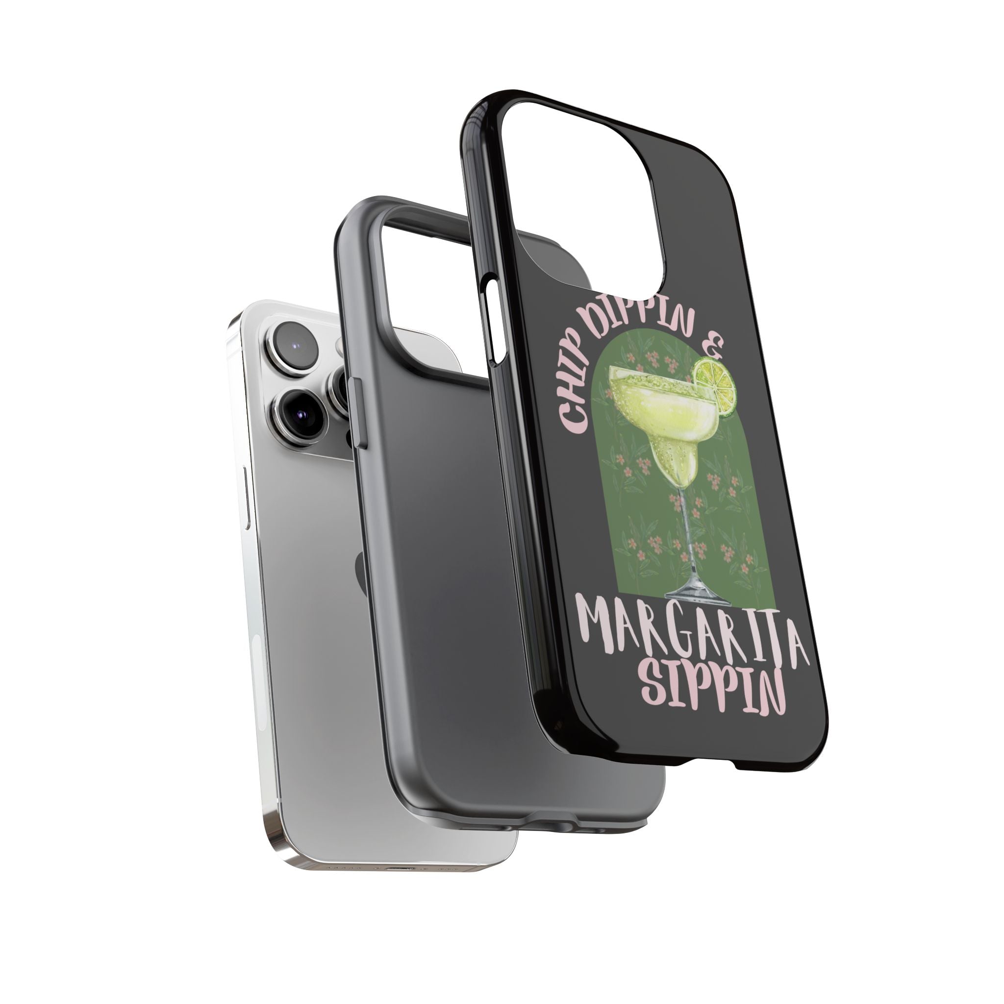 Margarita Sippin' Phone Case – 'Chip Dippin & Margarita Sippin' Cocktail Graphic