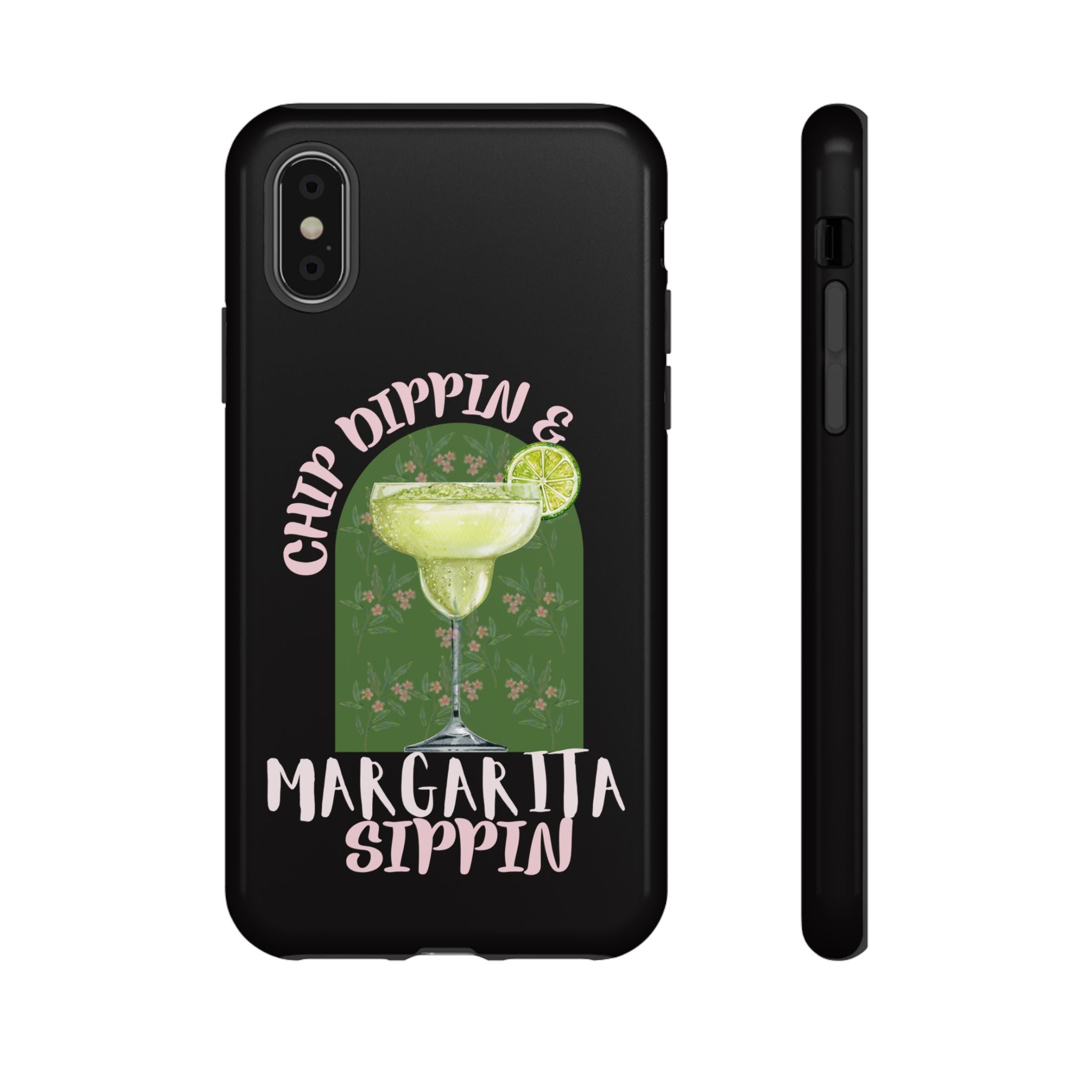 Margarita Sippin' Phone Case – 'Chip Dippin & Margarita Sippin' Cocktail Graphic