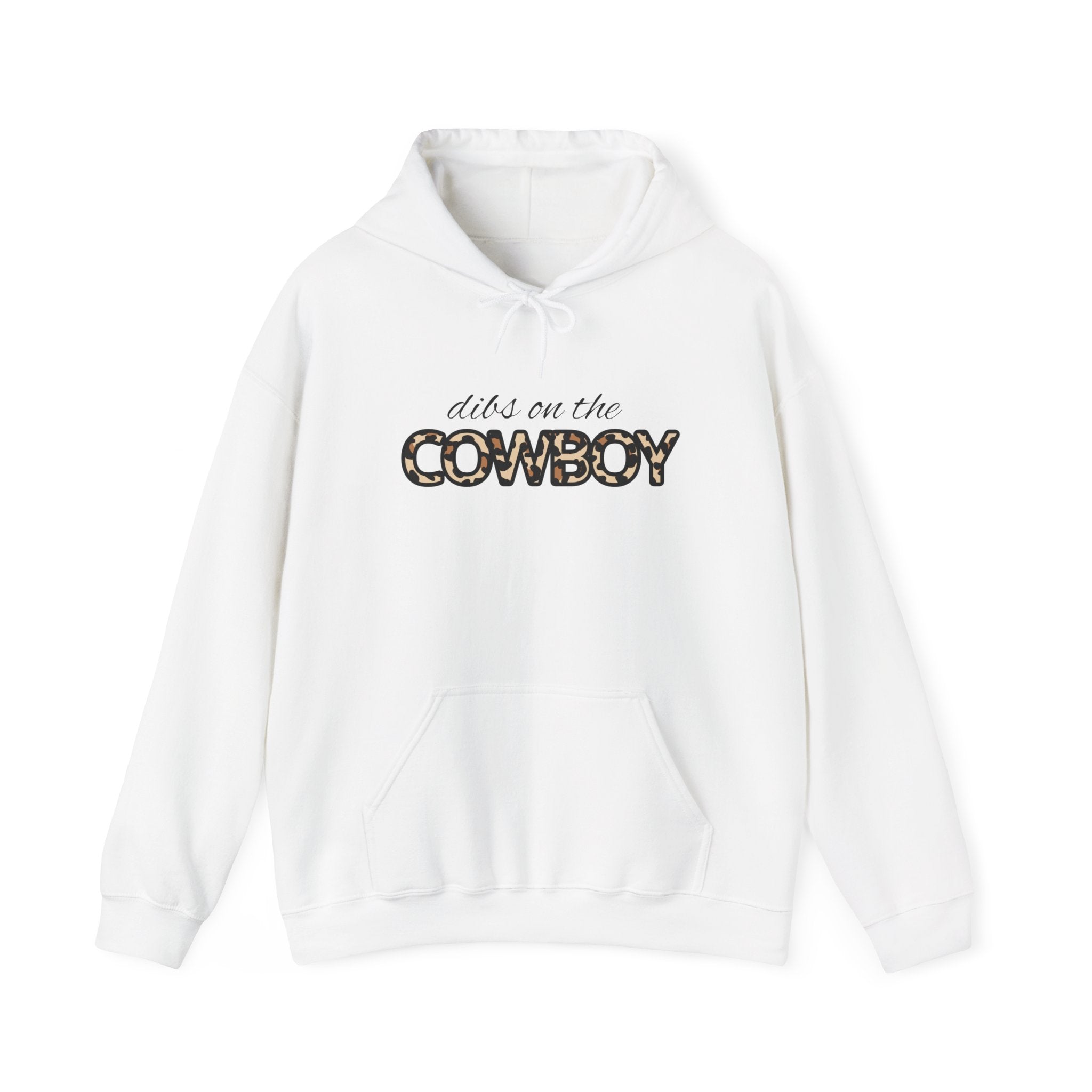 Dibs On The Cowboy Leopard-Print Hoodie – Western Cowgirl Graphic Sweatshirt