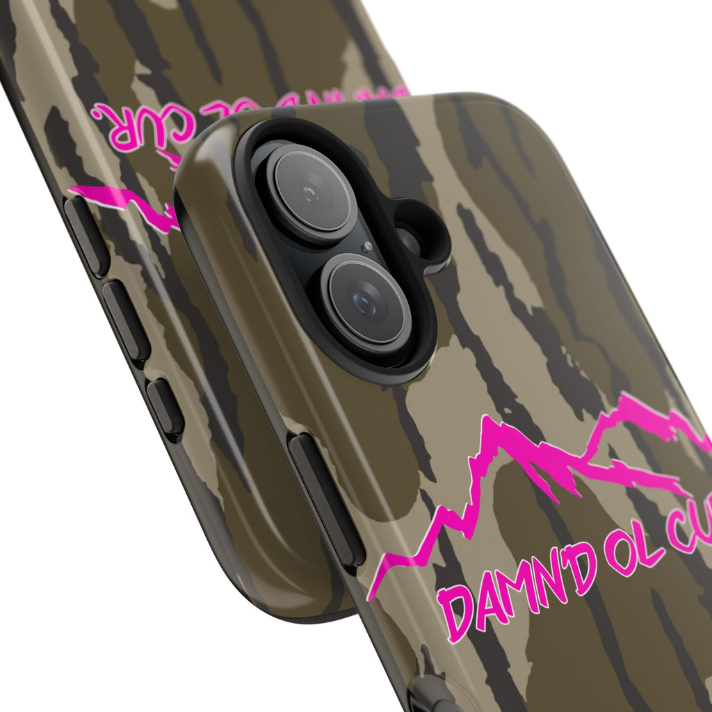 Camo 'Damnd Ol Cur' Tough Phone Case — Pink Mountain Protective Cover