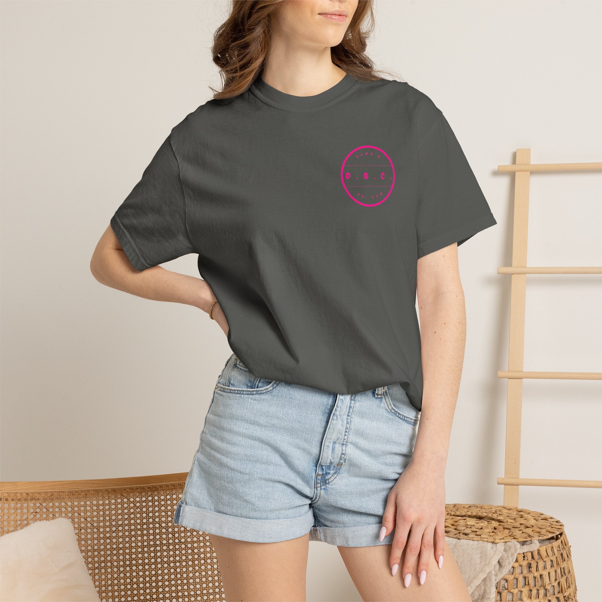 Dog Portrait T‑Shirt — 'Damn'd Ol Cur Co.' Graphic Tee