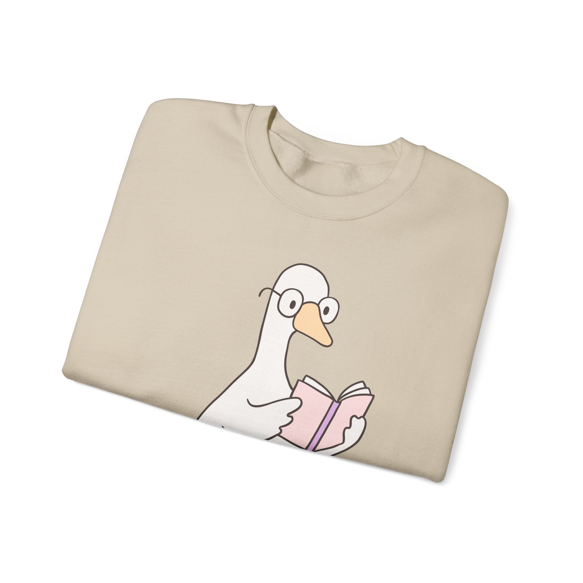 Reading Goose Crewneck Sweatshirt — "I'd Rather Be Reading" Cozy Book Lover Sweatshirt