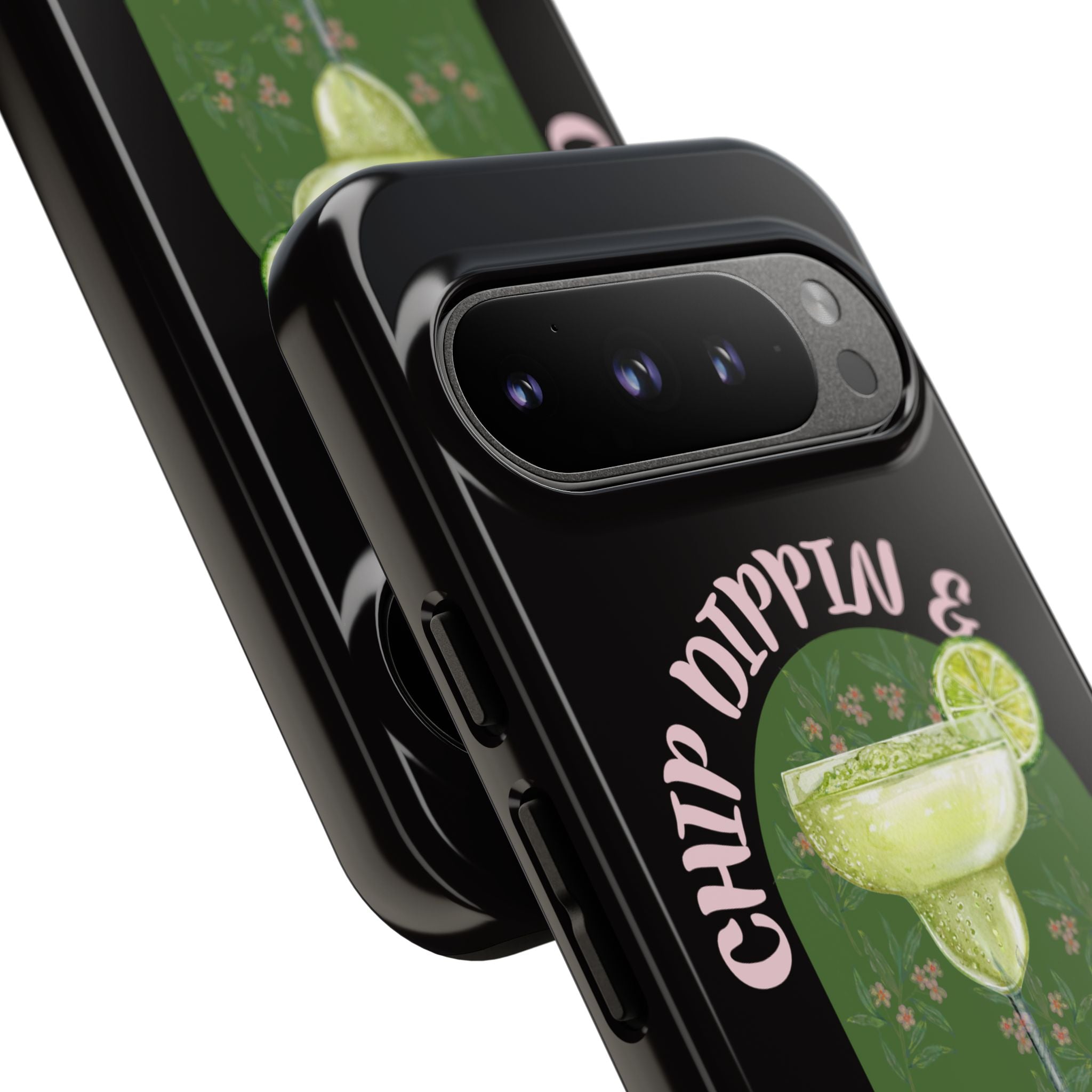 Margarita Sippin' Phone Case – 'Chip Dippin & Margarita Sippin' Cocktail Graphic