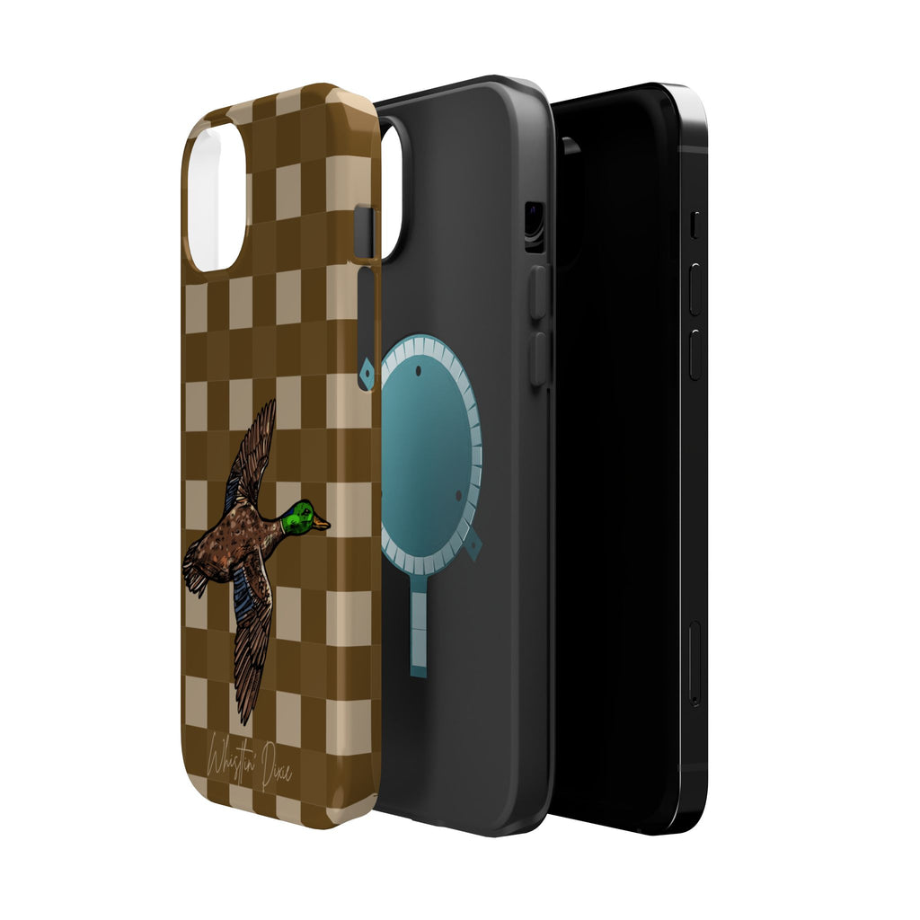 Duck Plaid Magnetic Impact-Resistant Phone Case