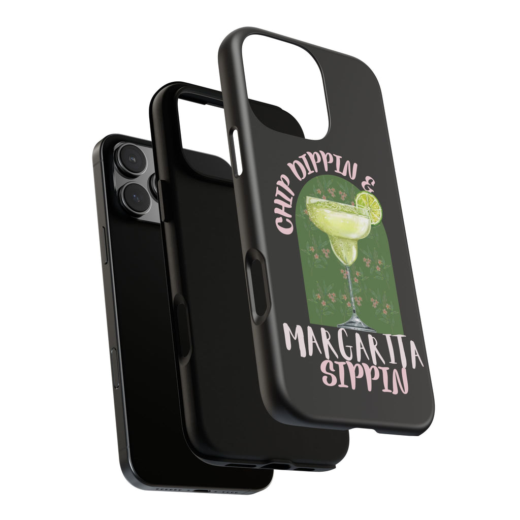 Margarita Sippin' Phone Case – 'Chip Dippin & Margarita Sippin' Cocktail Graphic