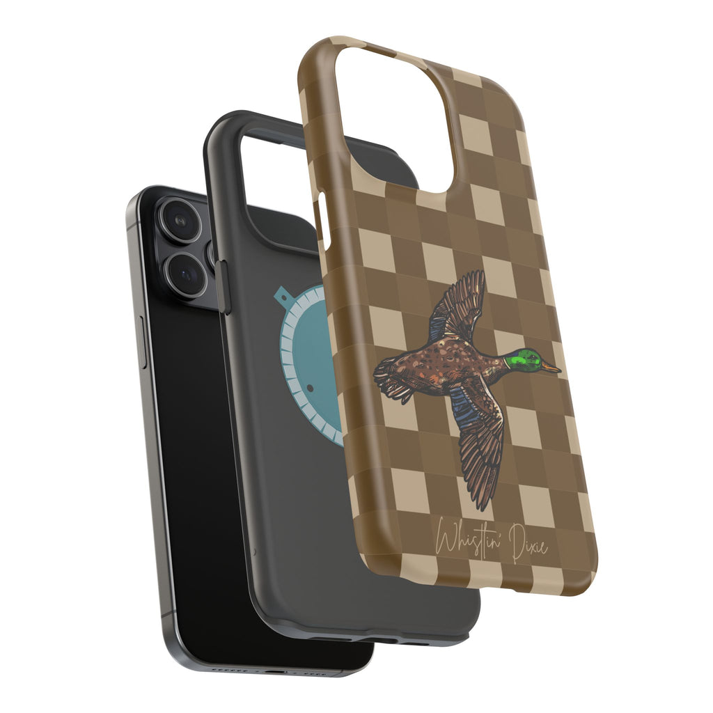 Duck Plaid Magnetic Impact-Resistant Phone Case